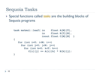 Case Study: Limiter Analysis
                 3DFD of the wave equation, fp32   Analysis:
                 Time (ms):                            Instr:byte ratio = ~2.66
                     Full-‐kernel:   35.39                 32*18,194,139 / 128*1,708,032

                     Mem-‐only:      33.27             Good overlap between math and mem:
                     Math-‐only:     16.25                 2.12 ms of math-‐only time (13%) are not
                                                           overlapped with mem
                 Instructions issued:                  App memory throughput: 62 GB/s
                     Full-‐kernel:   18,194,139            HW theory is 114 GB/s
                     Mem-‐only:       7,497,296
                                                   Conclusion:
                     Math-‐only:     16,839,792
                                                       Code is memory-‐bound
                 Memory access transactions:
                                                       Latency could be an issue too
                     Full-‐kernel:    1,708,032
                                                       Optimizations should focus on memory
                     Mem-‐only:       1,708,032        throughput first
                     Math-‐only:             0             math contributes very little to total time (2.12
                                                           out of 35.39ms)

                                                                                                              18
© NVIDIA 2010
 