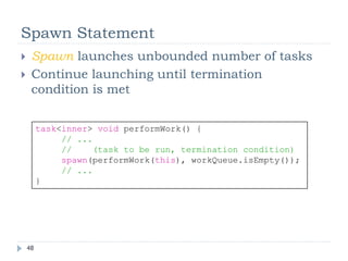 Register Spilling: Analysis
                 Profiler counters: l1_local_load_hit, l1_local_load_miss
                 Impact on instruction count:
                    Compare to total instructions issued
                 Impact on memory throughput:
                    Misses add 128 bytes per warp
                    Compare 2*l1_local_load_miss count to gmem access count
                    (stores + loads)
                       Multiply lmem load misses by 2: missed line must have been evicted -‐>
                       store across bus
                       Comparing with caching loads: count only gmem misses in L1
                       Comparing with non-‐caching loads: count all loads
                                                                                                48
© NVIDIA 2010
 