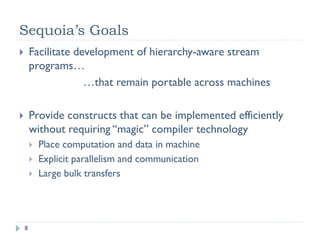 A Note on Counting Global Memory Accesses
                 Load/store instruction count can be lower than the number of actual
                 memory transactions
                     Address pattern, different word sizes

                 Counting requests from L1 to the rest of the memory system makes the
                 most sense
                     Caching-‐loads: count L1 misses
                     Non-‐caching loads and stores: count L2 read requests
                         Note that L2 counters are for the entire chip, L1 counters are per SM



                     One 32-‐bit access instruction           -‐> one 128-‐byte transaction per warp
                     One 64-‐bit access instruction           -‐> two 128-‐byte transactions per warp
                     One 128-‐bit access instruction          -‐> four 128-‐byte transactions per warp

                                                                                                         8
© NVIDIA 2010
 