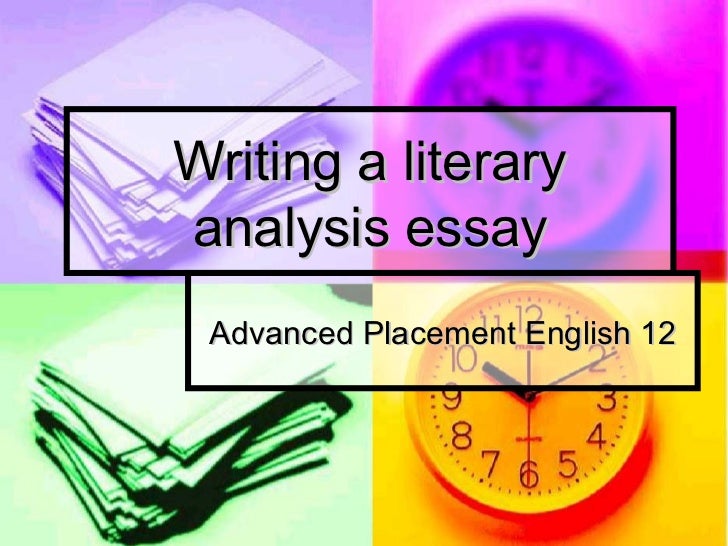 How to write literary analysis essay