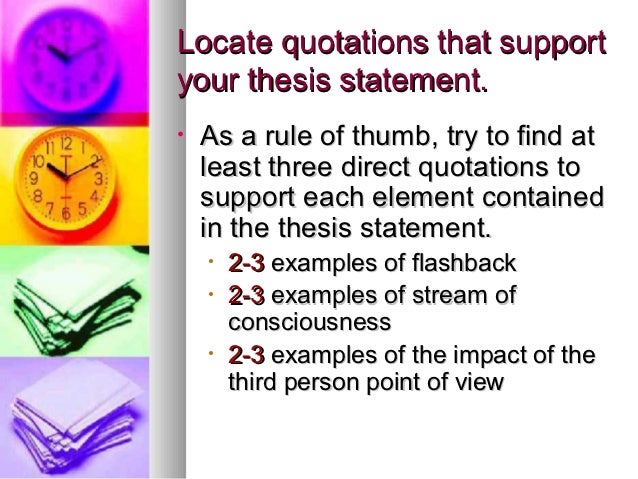 Examples of a 3 point thesis statement