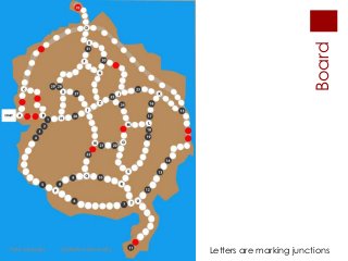 Board
Petri Lankoski Södertörn University
Letters are marking junctions
 