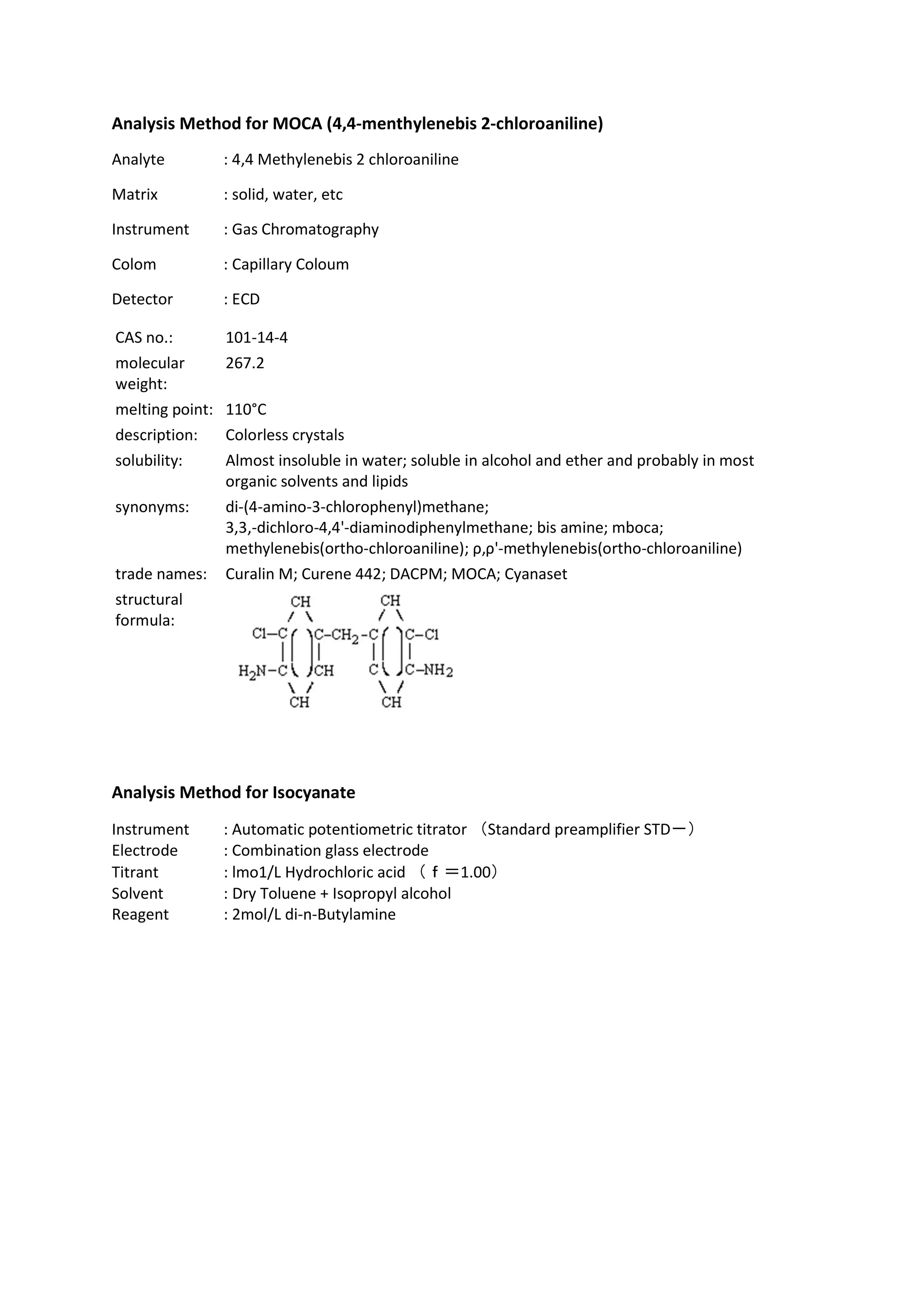 Analysis Method for MOCA and ISOCYANATE.pdf