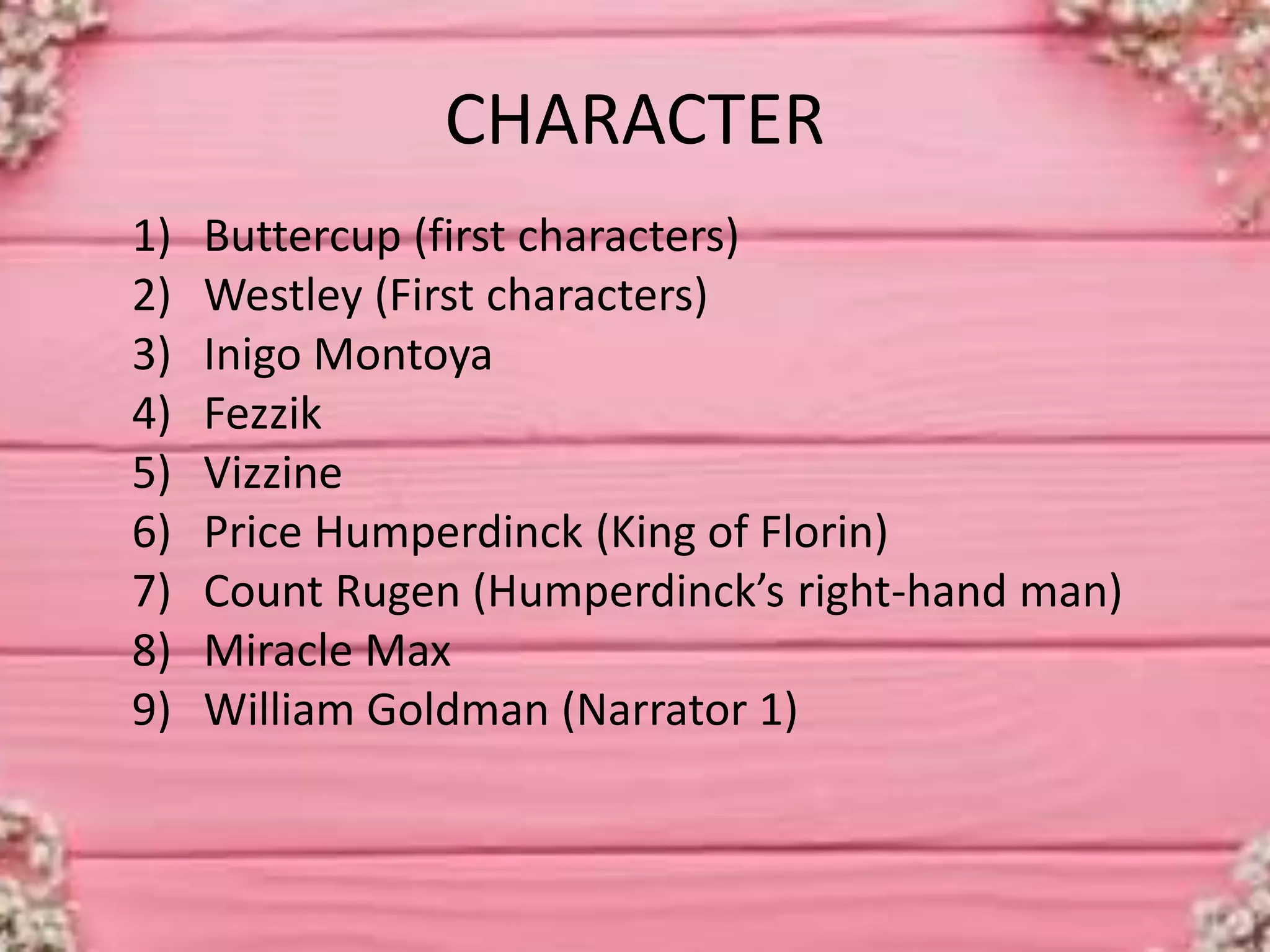 Analysis novel the princess bride | PPTX