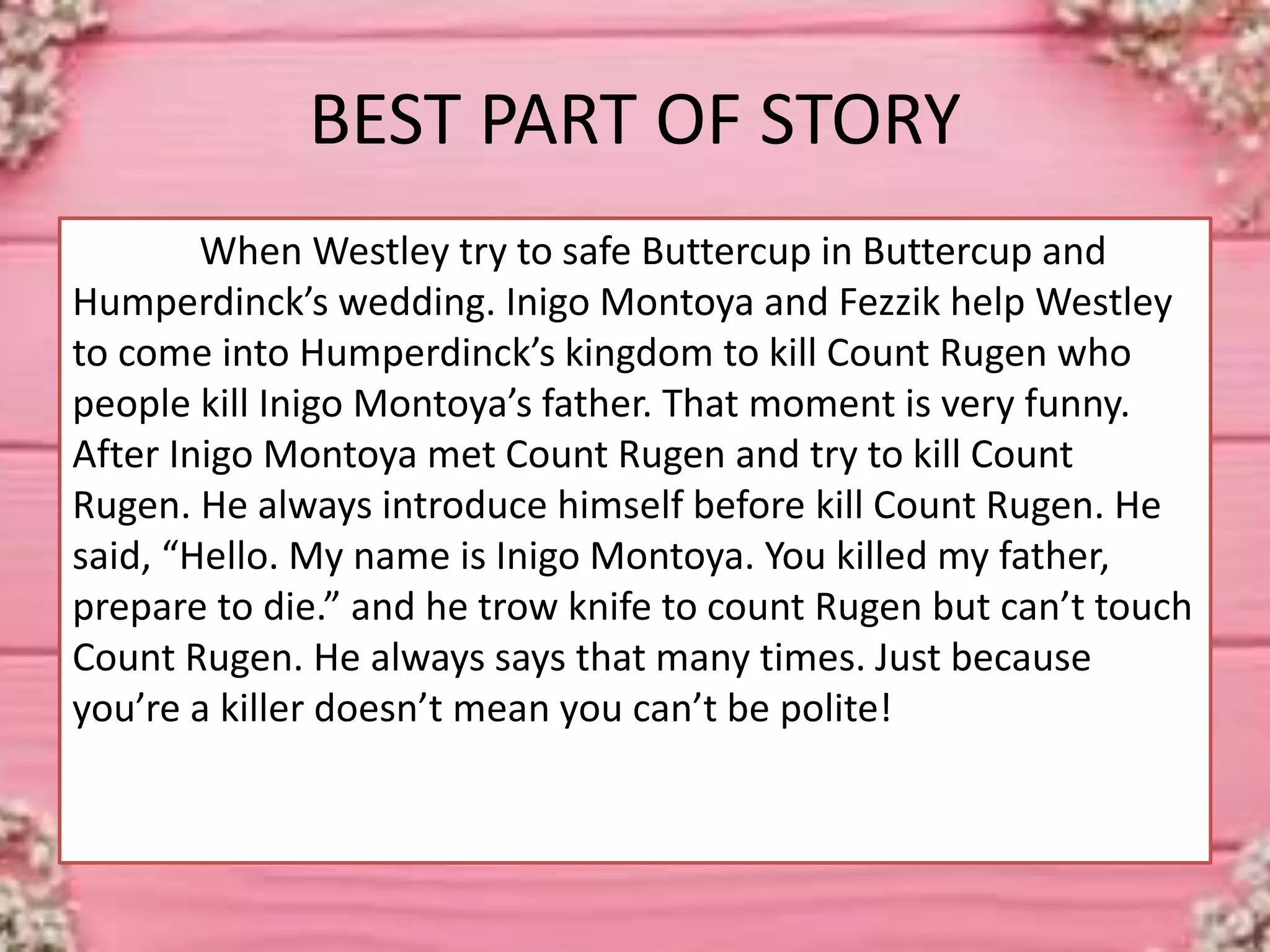 Analysis novel the princess bride | PPTX