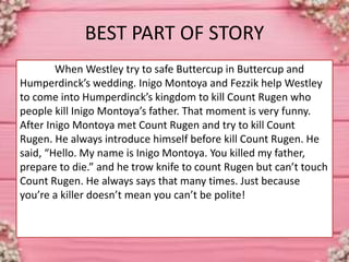 Analysis novel the princess bride | PPTX