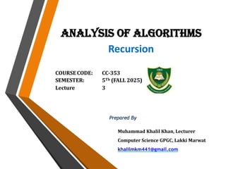 Analysis of Algorithm Lecture 3 Recursion.pdf