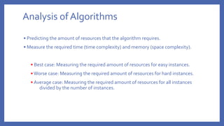 Analysis of algorithms | PPT