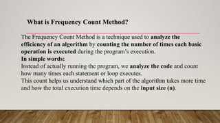 Comprehensive Guide to Frequency Count Method for Algorithm Analysis ...