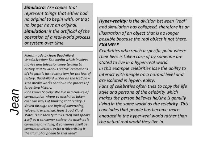 baudrillard simulacra and simulation urbanization baudrillard simulacra and simulation urbanization