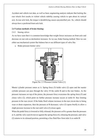 Analysis of Brake Biasing (Balance Bar) on BAJA (ATV) vehicle | PDF