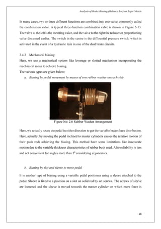 Analysis of Brake Biasing (Balance Bar) on BAJA (ATV) vehicle | PDF