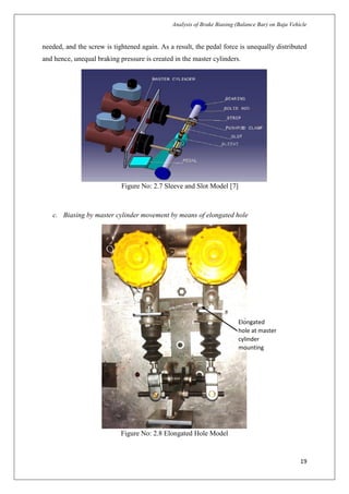 Analysis of Brake Biasing (Balance Bar) on BAJA (ATV) vehicle | PDF