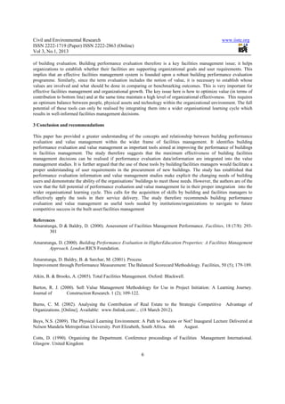 Analysis of building performance evaluation and value | PDF