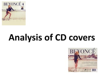 Analysis of CD covers
 