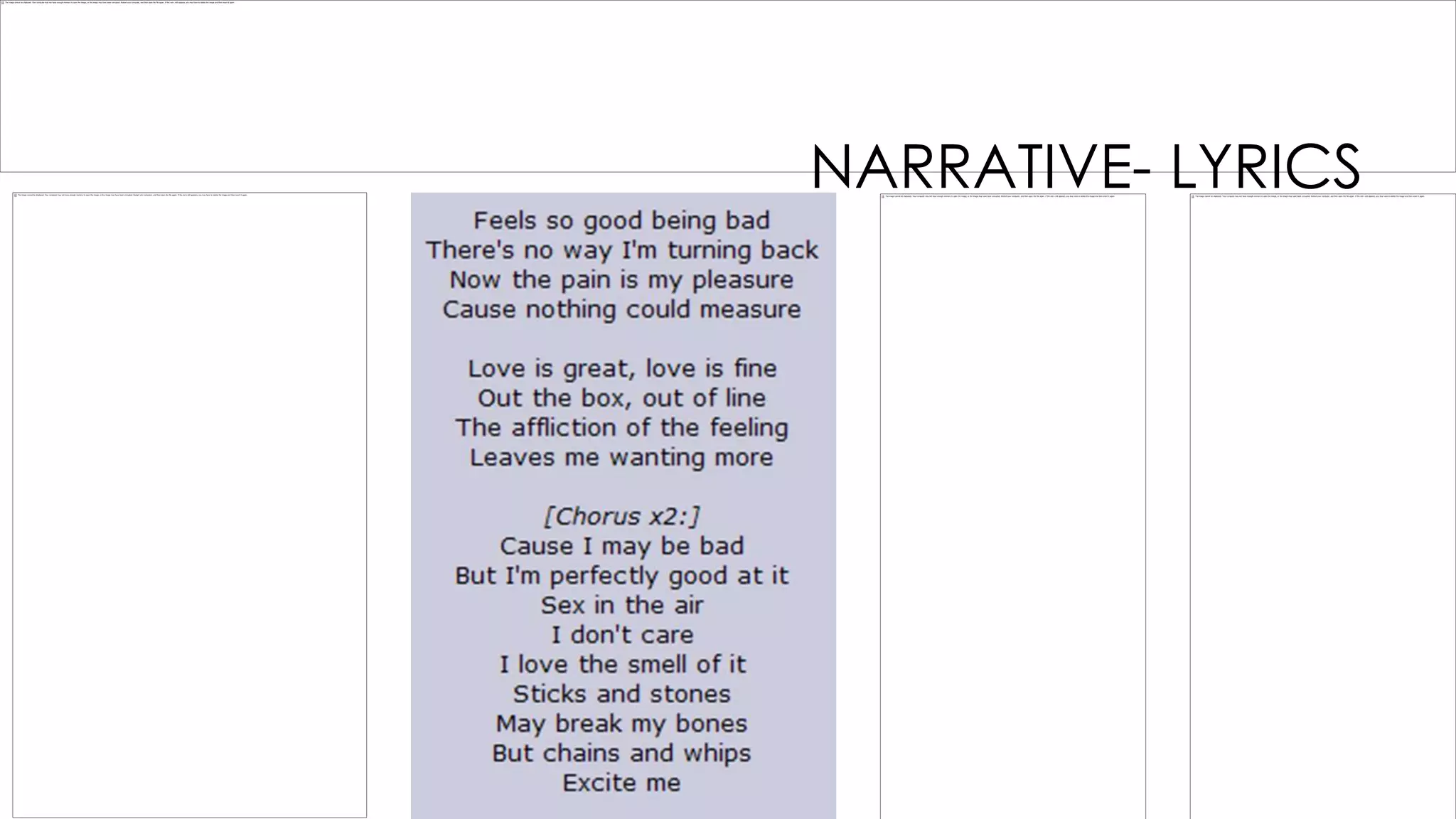 NARRATIVE- LYRICS

 