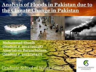 Analysis of climate change on floods in pakistan | PPTX