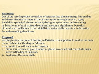 Analysis of climate change on floods in pakistan | PPTX