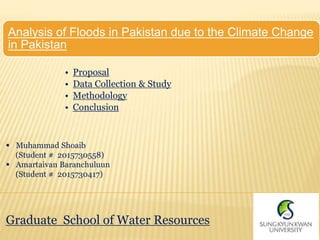 Analysis of climate change on floods in pakistan | PPTX