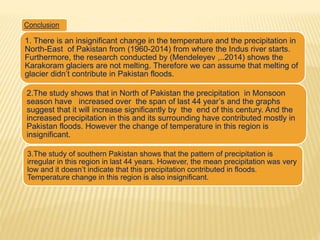 Analysis of climate change on floods in pakistan | PPTX