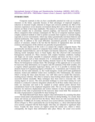 Analysis of complex composite beam by using timoshenko beam theory | PDF