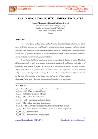 Analysis of composite laminated plates | PDF