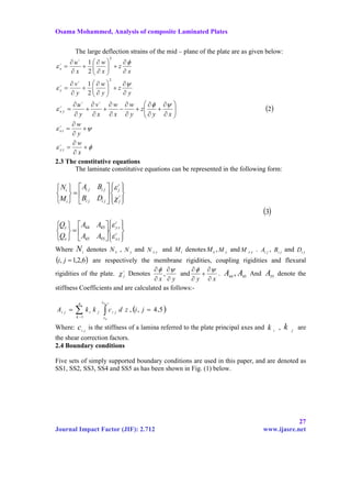 Analysis of composite laminated plates | PDF