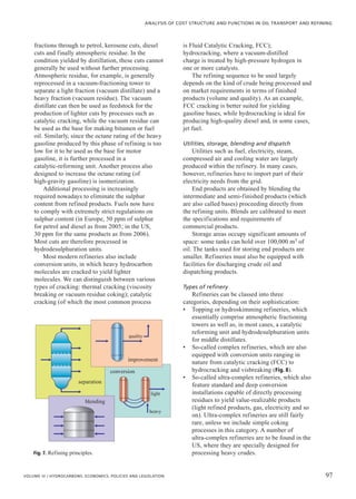 Analysis of cost structure and functions in oil transport and refining ...