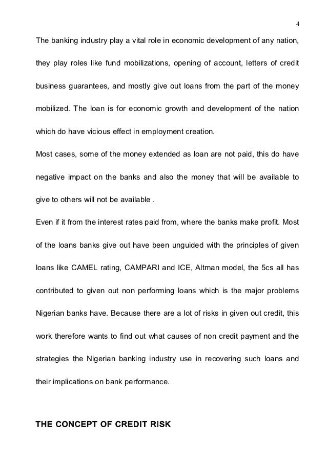 Analysis of credit risks and loan recovery strategies in nig