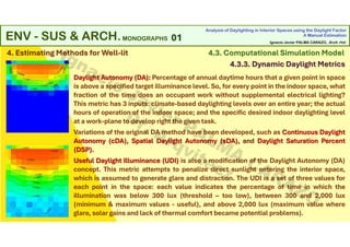 Analysis of Daylighting in Interior Spaces using the Daylight Factor ...