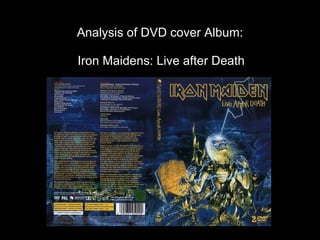 Analysis of DVD cover Album: Iron Maidens: Live after Death 