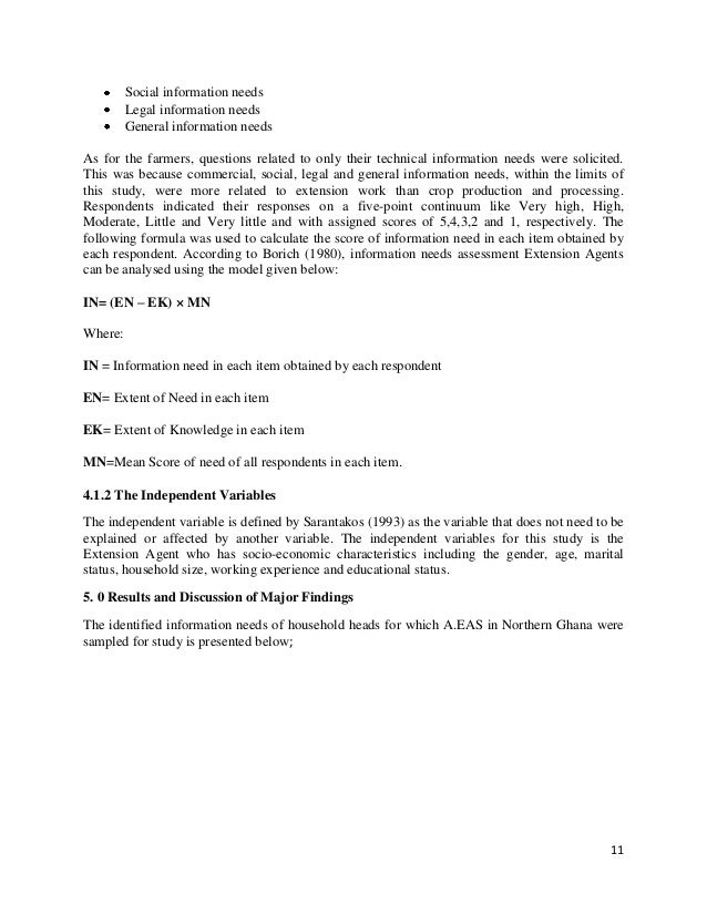 Analysis of extension agents in ghana