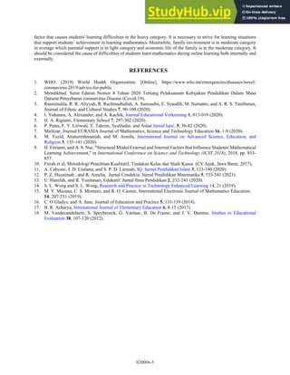 Analysis Of Factors Affecting Difficulties In Learning Mathematics ...
