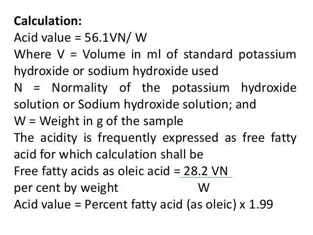 a nalysis of fat and oil