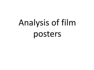 Analysis of film posters 
