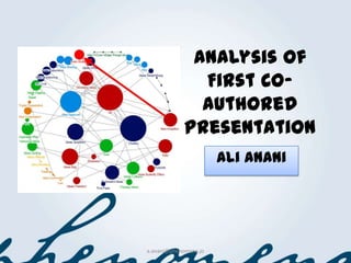 Analysis of
               First Co-
               Authored
             Presentation
                       Ali Anani




a.anani@phenomena.jo
 