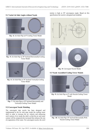 Analysis of forced draft cooling tower performance using ansys fluent ...