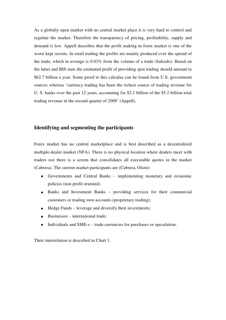 Retail forex industry report