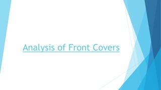 Analysis of Front Covers
 