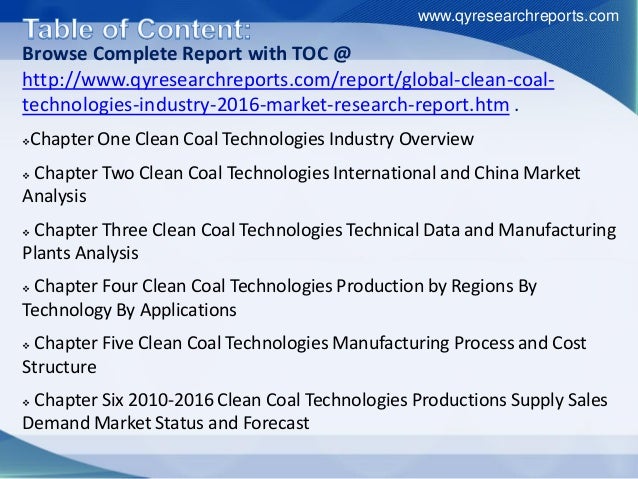 Analysis of clean coal technology