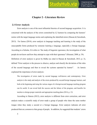 Analysis Of Grammatical Errors In English Writing Made By Senior And ...