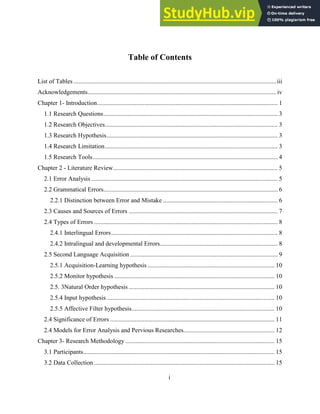 ANALYSIS OF GRAMMATICAL ERROS IN ENGLISH WRITING MADE BY EFL STUDENTS | PDF