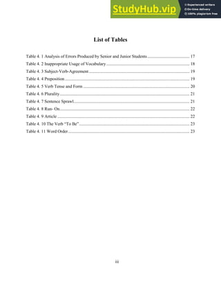 ANALYSIS OF GRAMMATICAL ERROS IN ENGLISH WRITING MADE BY EFL STUDENTS | PDF