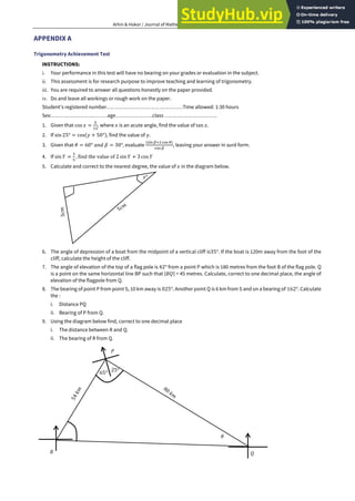 Analysis Of High School Students Errors In Solving Trigonometry ...