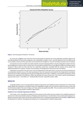 Analysis Of High School Students Errors In Solving Trigonometry ...