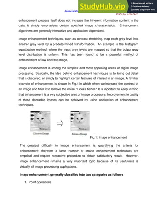 ANALYSIS OF IMAGE ENHANCEMENT TECHNIQUES USING MATLAB | PDF | Photo ...