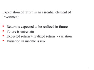 Analysis of investment | PPT