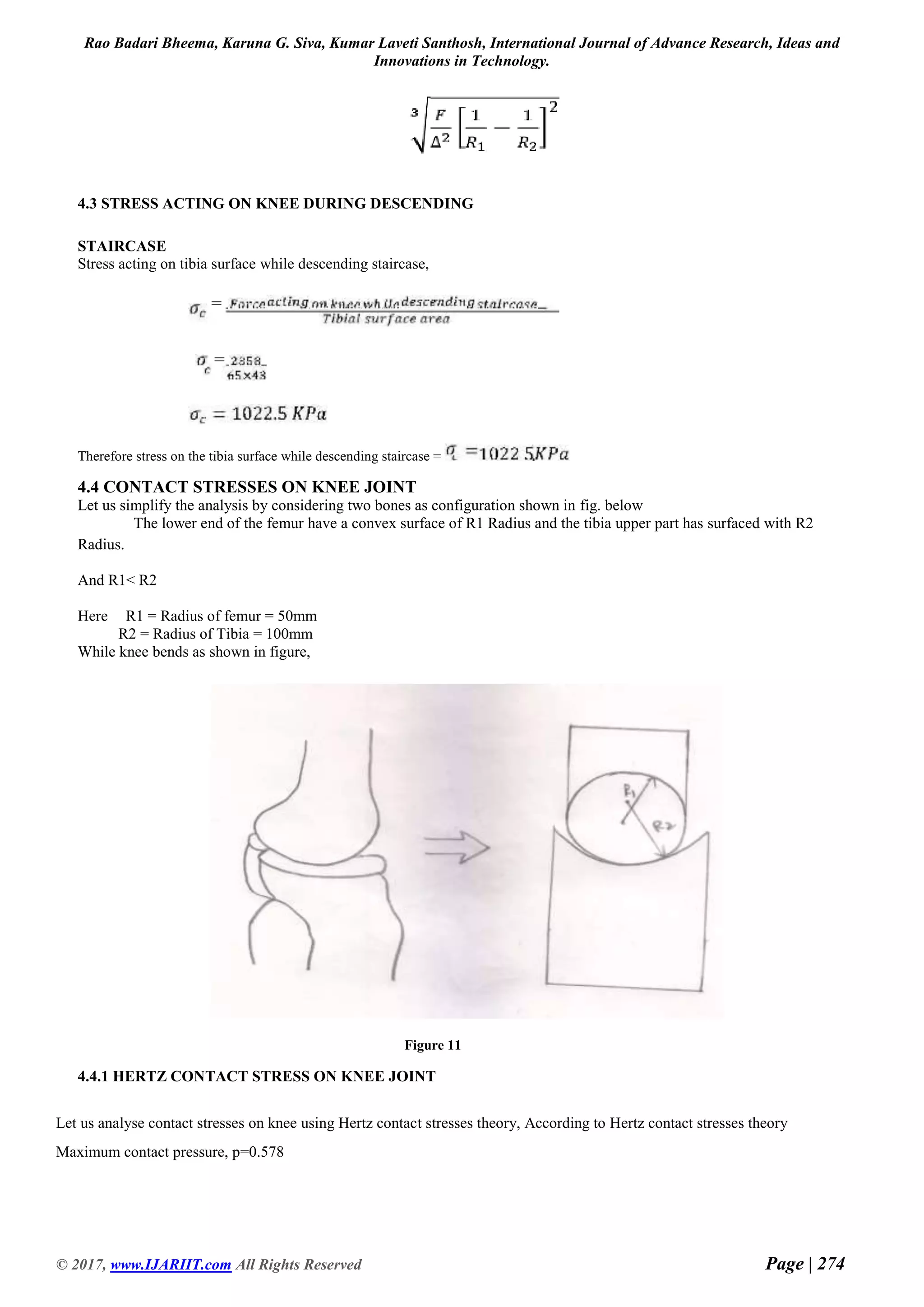 Analysis of knee joint in various postures and finite element analysis ...