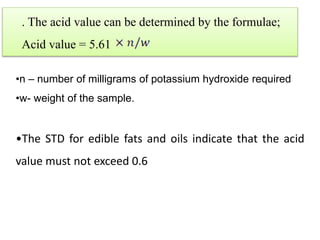 Analysis of lipids | PPTX