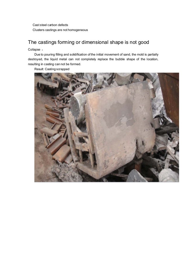 Analysis of lost foam casting defects